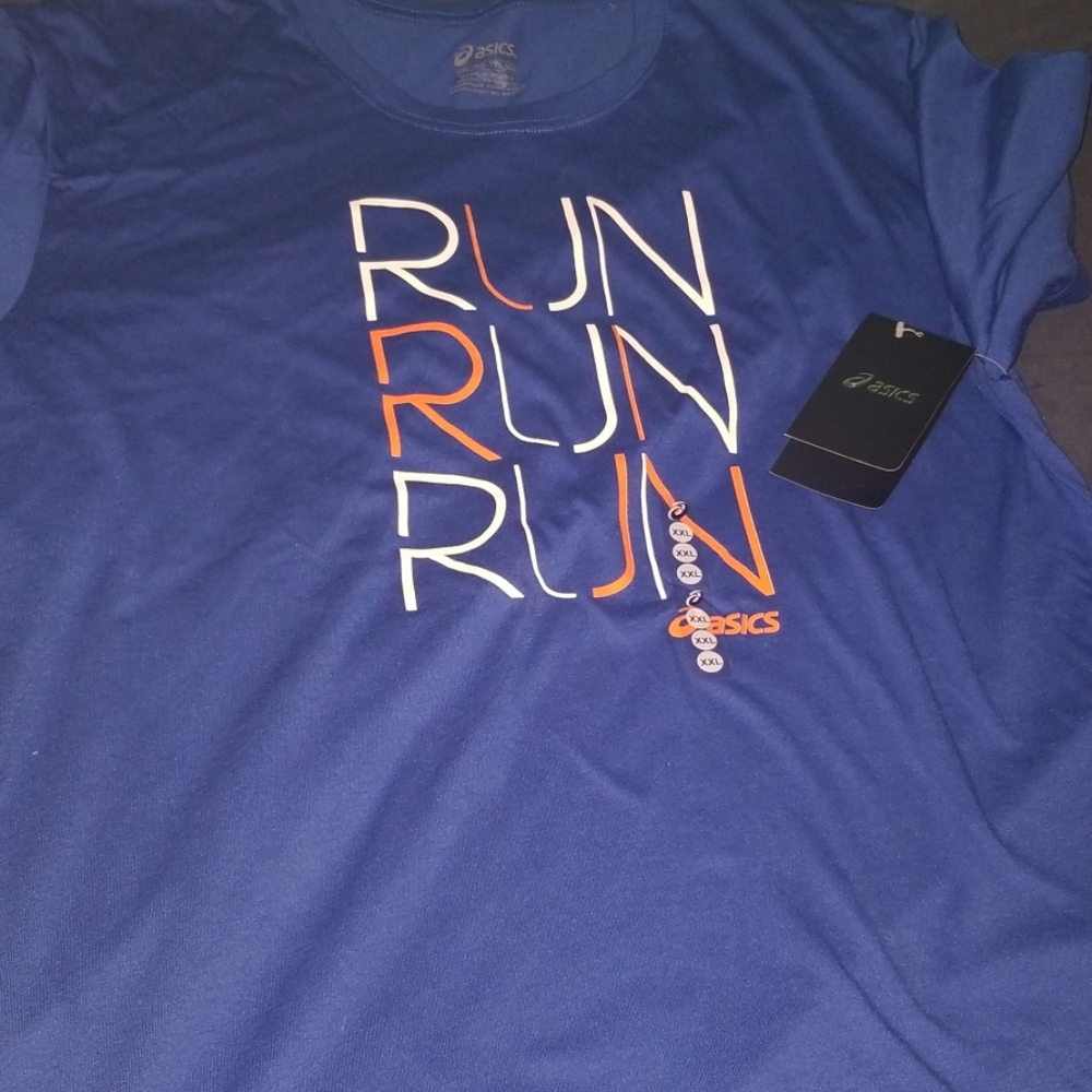 Blue Asics t-shirt